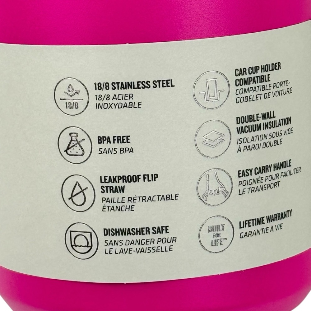 NWT Stanley 20 oz Go Flip Straw Tumbler Insulated Bottle Vivid Violet - Picture 7 of 11